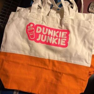 Dunkie Junkie Orange and White Tote Bag
